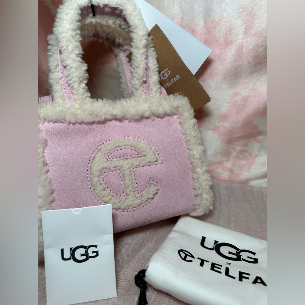 Rare! Ugg x Telfar Pink Suede Small Shopping bag